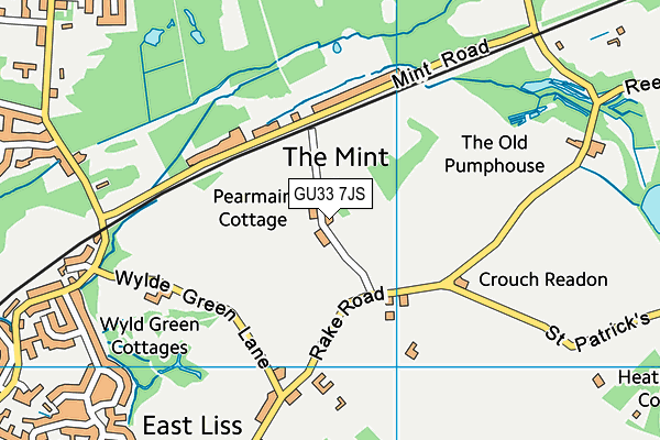 GU33 7JS map - OS VectorMap District (Ordnance Survey)