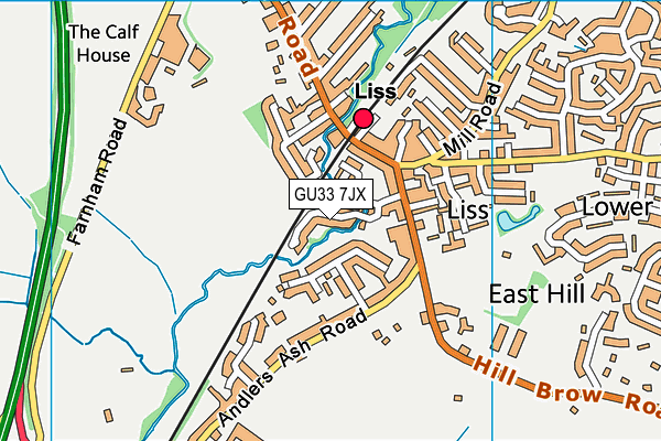 GU33 7JX map - OS VectorMap District (Ordnance Survey)