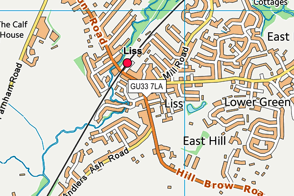 GU33 7LA map - OS VectorMap District (Ordnance Survey)