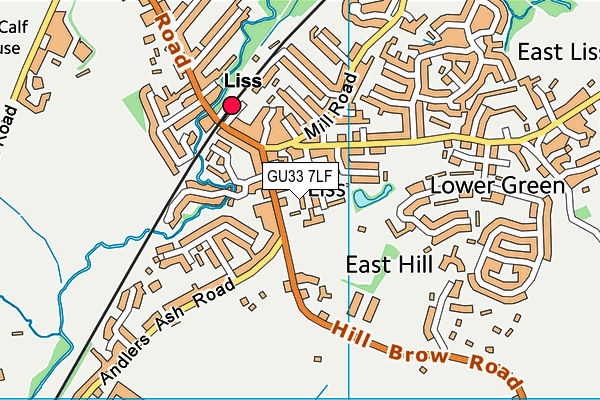 GU33 7LF map - OS VectorMap District (Ordnance Survey)