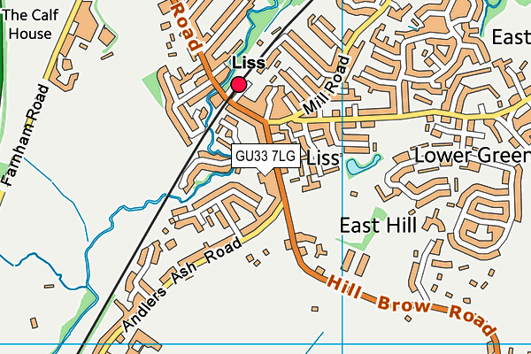 GU33 7LG map - OS VectorMap District (Ordnance Survey)