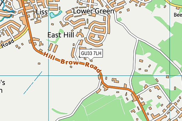 GU33 7LH map - OS VectorMap District (Ordnance Survey)