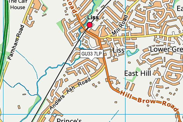 GU33 7LP map - OS VectorMap District (Ordnance Survey)