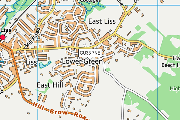 GU33 7NE map - OS VectorMap District (Ordnance Survey)