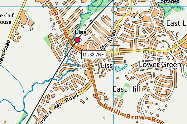 GU33 7NF map - OS VectorMap District (Ordnance Survey)