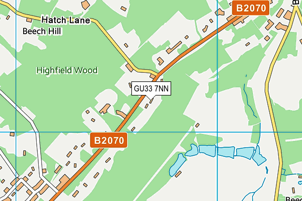 GU33 7NN map - OS VectorMap District (Ordnance Survey)