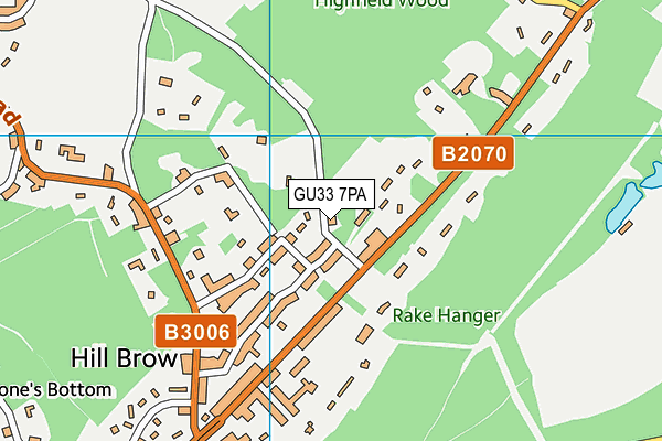 GU33 7PA map - OS VectorMap District (Ordnance Survey)