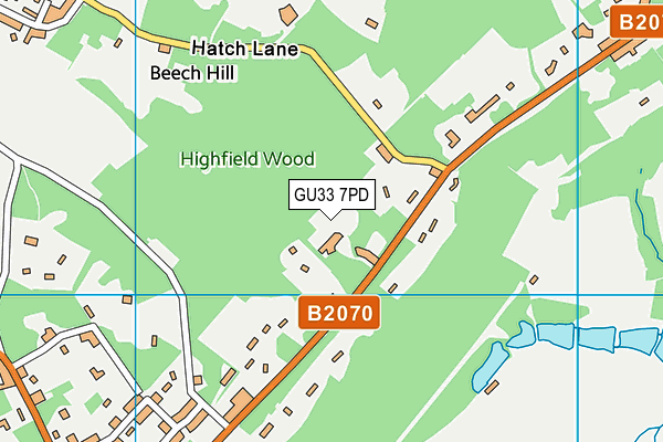 GU33 7PD map - OS VectorMap District (Ordnance Survey)