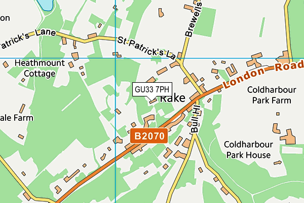 GU33 7PH map - OS VectorMap District (Ordnance Survey)