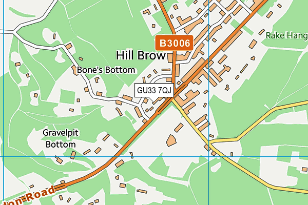 GU33 7QJ map - OS VectorMap District (Ordnance Survey)