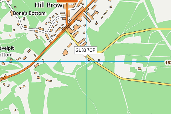 GU33 7QP map - OS VectorMap District (Ordnance Survey)