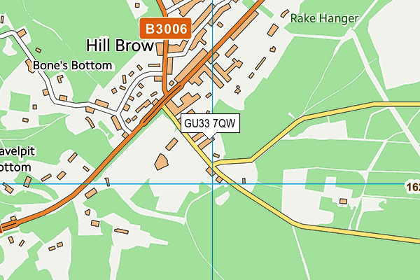 GU33 7QW map - OS VectorMap District (Ordnance Survey)