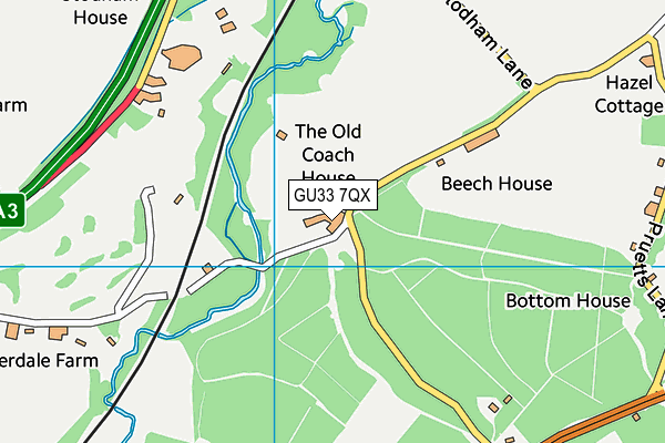 GU33 7QX map - OS VectorMap District (Ordnance Survey)