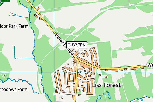 GU33 7RA map - OS VectorMap District (Ordnance Survey)