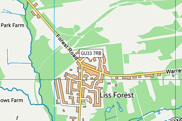 GU33 7RB map - OS VectorMap District (Ordnance Survey)