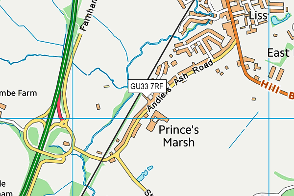 GU33 7RF map - OS VectorMap District (Ordnance Survey)