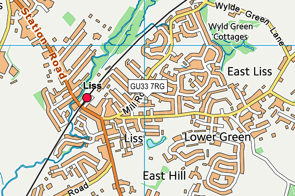 GU33 7RG map - OS VectorMap District (Ordnance Survey)