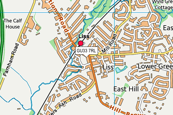 GU33 7RL map - OS VectorMap District (Ordnance Survey)