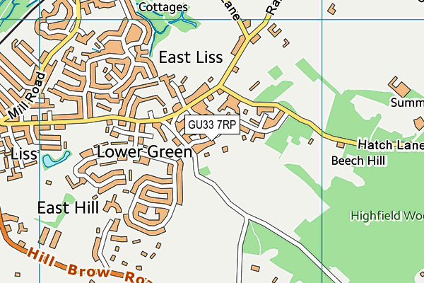 GU33 7RP map - OS VectorMap District (Ordnance Survey)