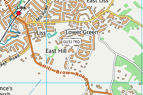 GU33 7RQ map - OS VectorMap District (Ordnance Survey)