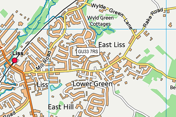 GU33 7RS map - OS VectorMap District (Ordnance Survey)