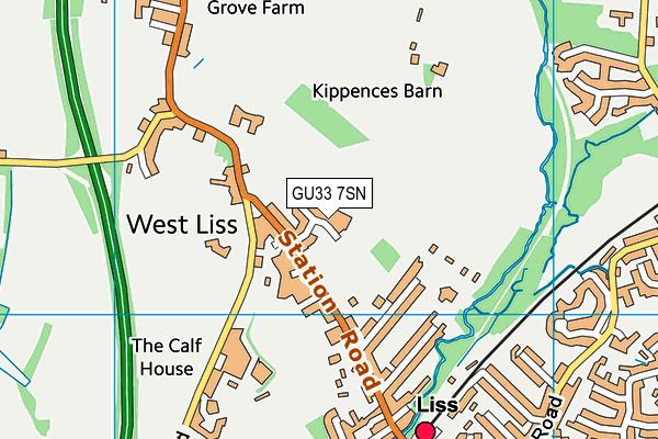 GU33 7SN map - OS VectorMap District (Ordnance Survey)