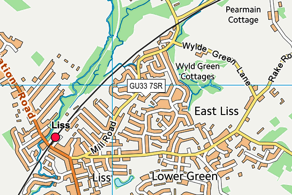 GU33 7SR map - OS VectorMap District (Ordnance Survey)