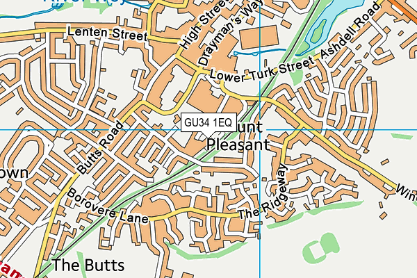 GU34 1EQ map - OS VectorMap District (Ordnance Survey)