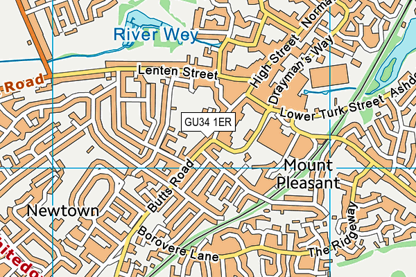 GU34 1ER map - OS VectorMap District (Ordnance Survey)