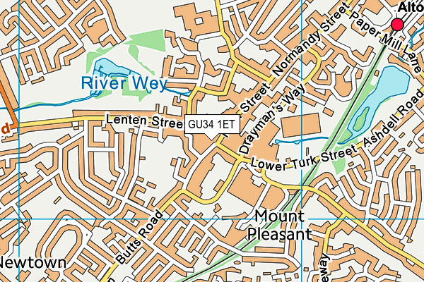 GU34 1ET map - OS VectorMap District (Ordnance Survey)