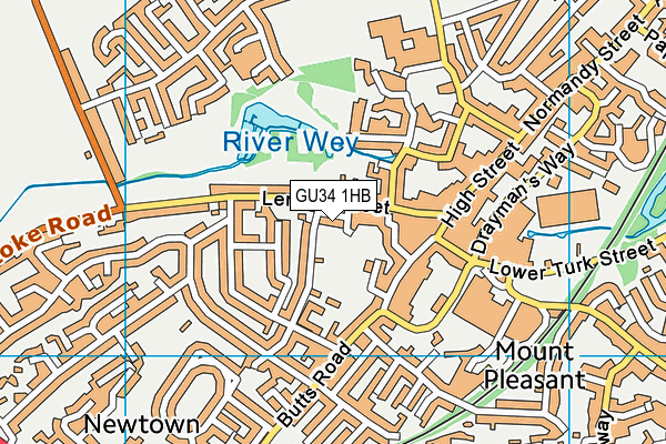 GU34 1HB map - OS VectorMap District (Ordnance Survey)