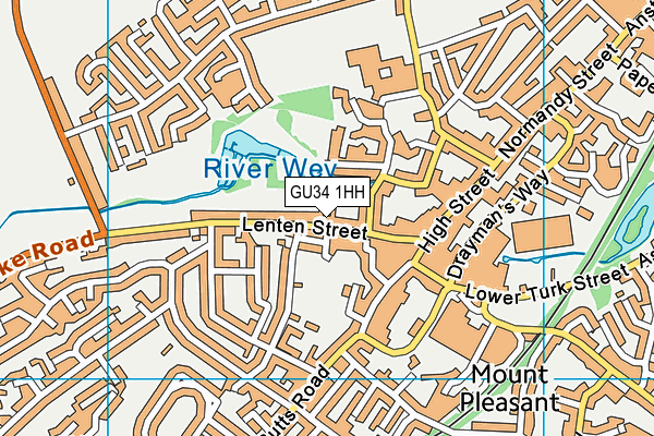 GU34 1HH map - OS VectorMap District (Ordnance Survey)