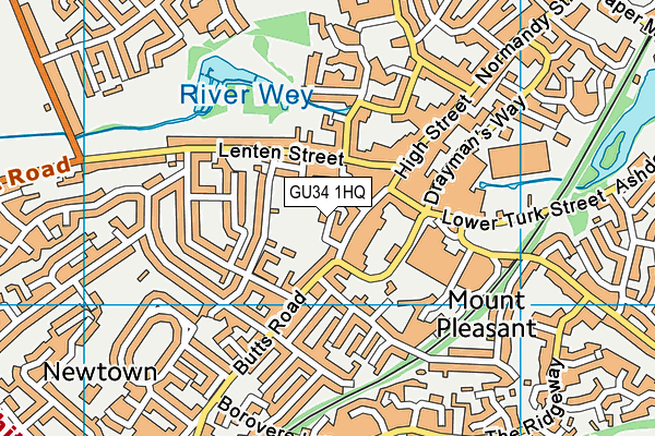 GU34 1HQ map - OS VectorMap District (Ordnance Survey)