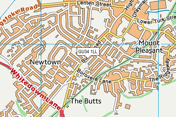 GU34 1LL map - OS VectorMap District (Ordnance Survey)