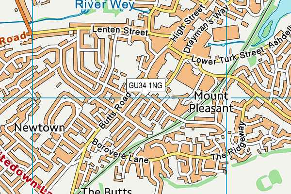 GU34 1NG map - OS VectorMap District (Ordnance Survey)