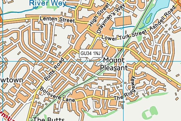 GU34 1NJ map - OS VectorMap District (Ordnance Survey)