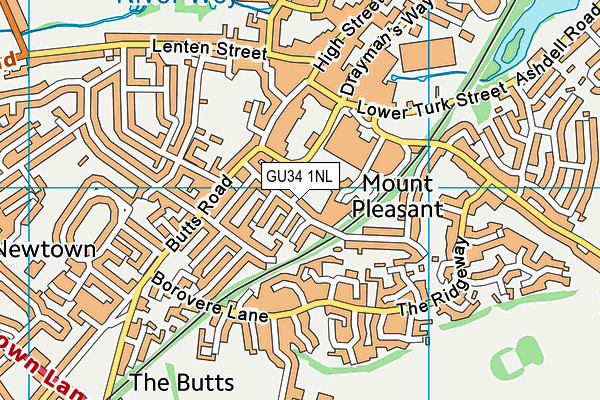 GU34 1NL map - OS VectorMap District (Ordnance Survey)