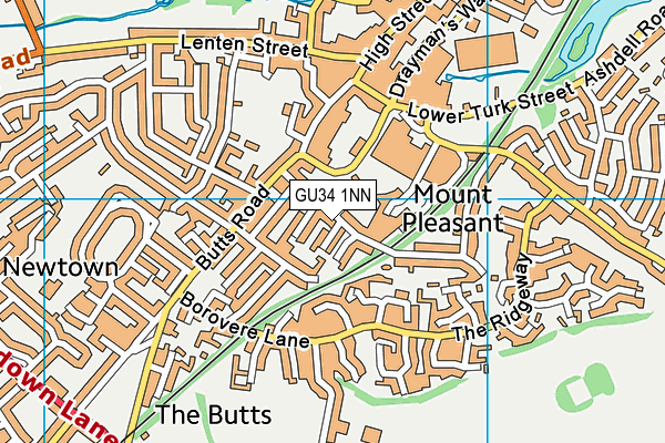 GU34 1NN map - OS VectorMap District (Ordnance Survey)