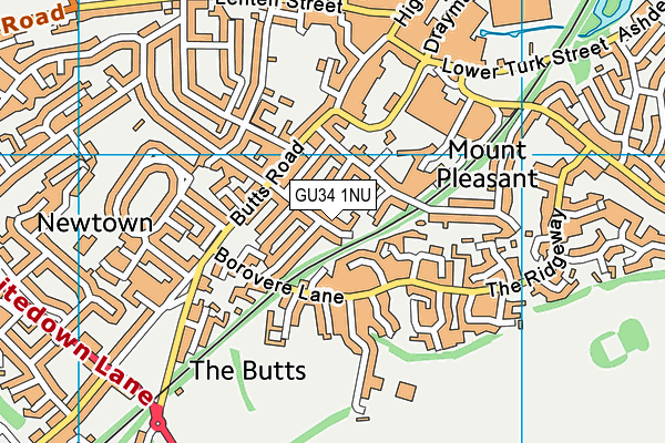 GU34 1NU map - OS VectorMap District (Ordnance Survey)