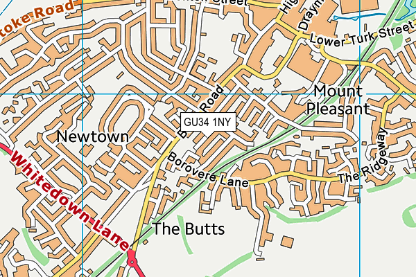 GU34 1NY map - OS VectorMap District (Ordnance Survey)