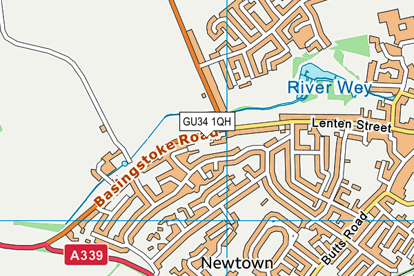 GU34 1QH map - OS VectorMap District (Ordnance Survey)