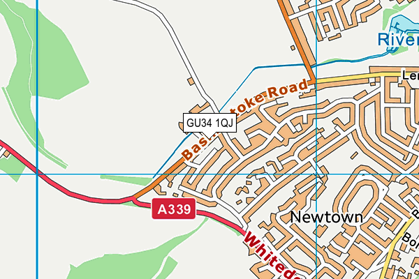 GU34 1QJ map - OS VectorMap District (Ordnance Survey)