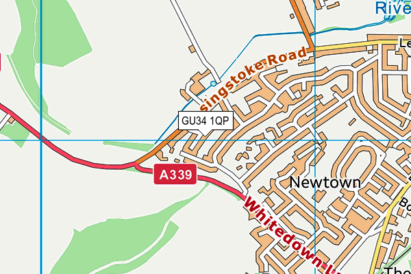 GU34 1QP map - OS VectorMap District (Ordnance Survey)