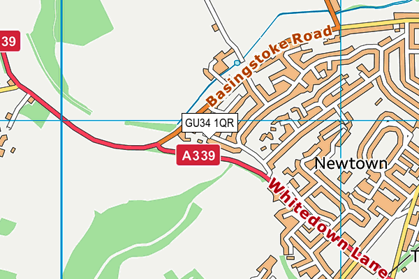 GU34 1QR map - OS VectorMap District (Ordnance Survey)