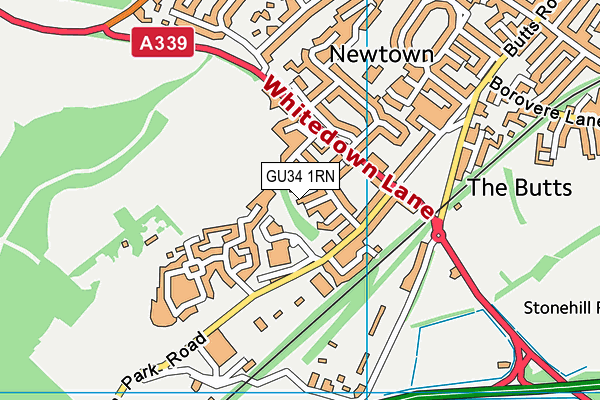 GU34 1RN map - OS VectorMap District (Ordnance Survey)