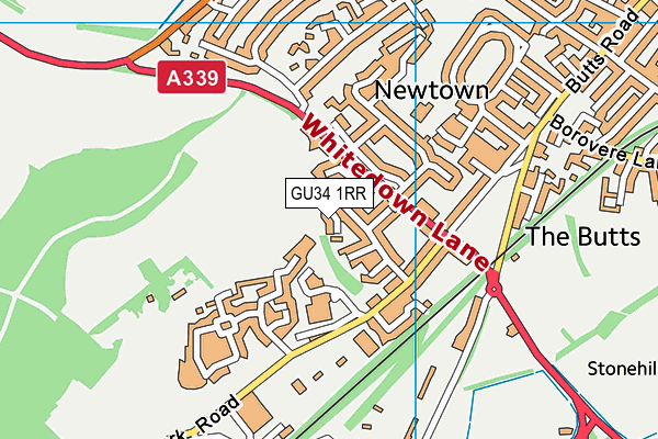 GU34 1RR map - OS VectorMap District (Ordnance Survey)