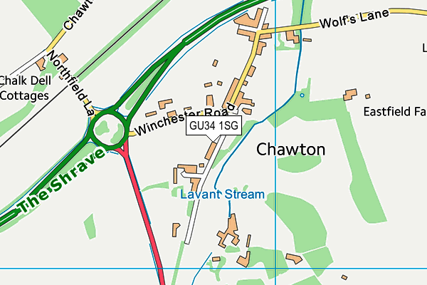 Chawton Church of England Primary School map (GU34 1SG) - OS VectorMap District (Ordnance Survey)