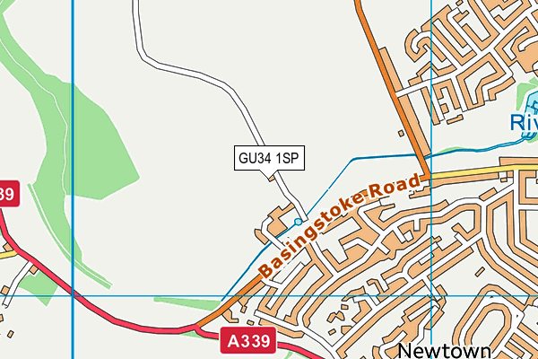 GU34 1SP map - OS VectorMap District (Ordnance Survey)