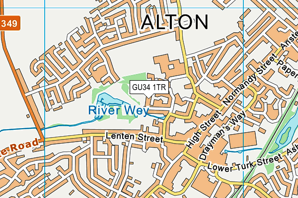 GU34 1TR map - OS VectorMap District (Ordnance Survey)