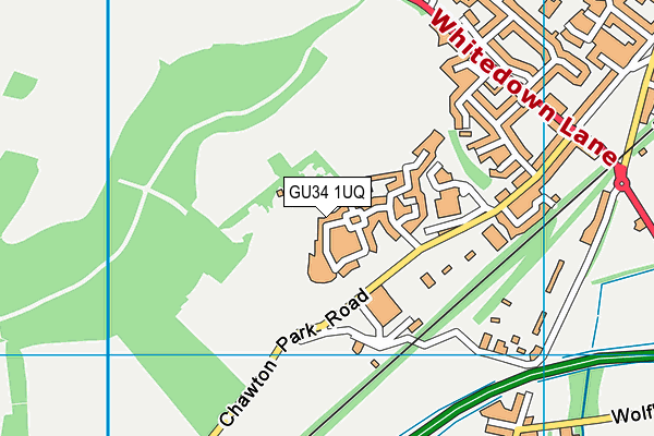 GU34 1UQ map - OS VectorMap District (Ordnance Survey)